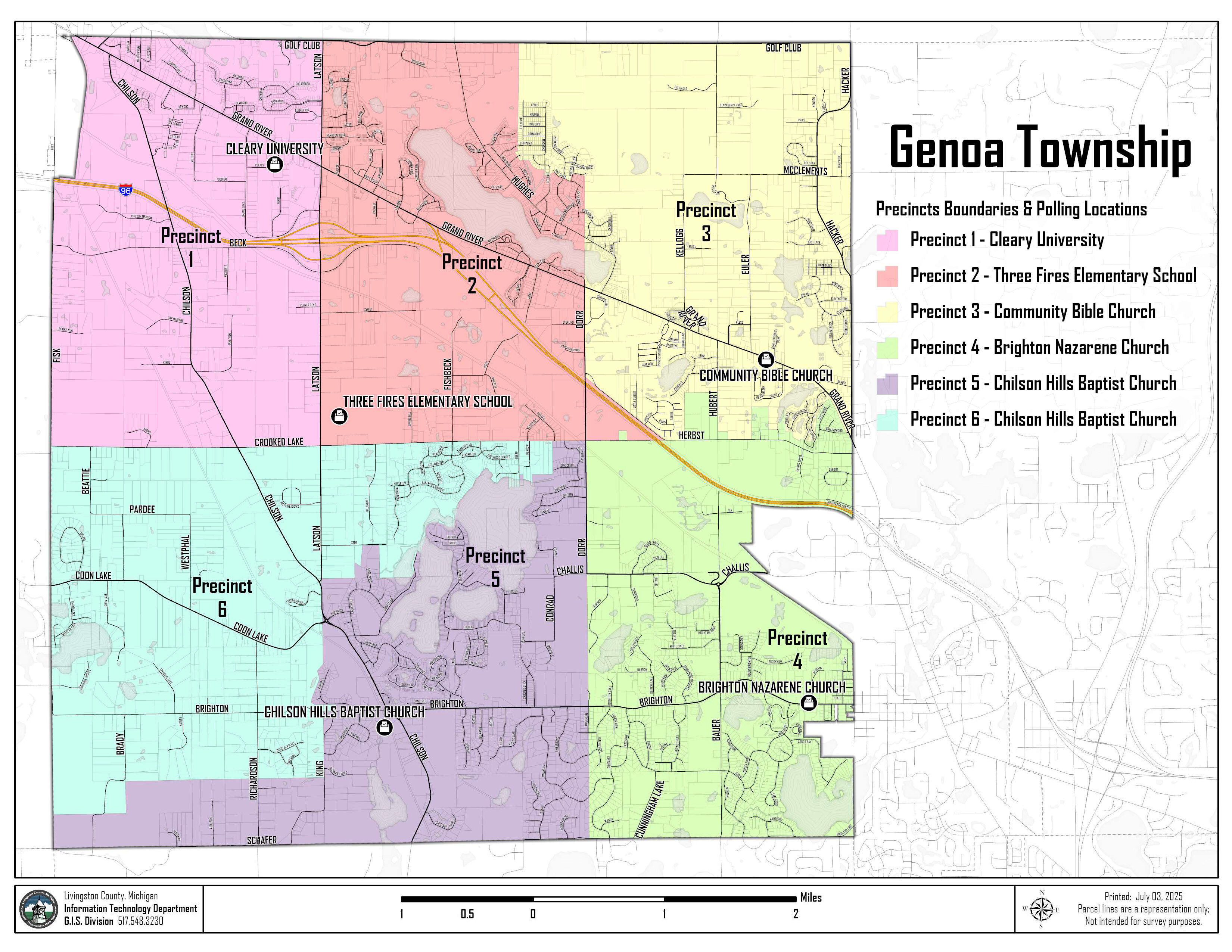 2026 Genoa Township Precinct Map